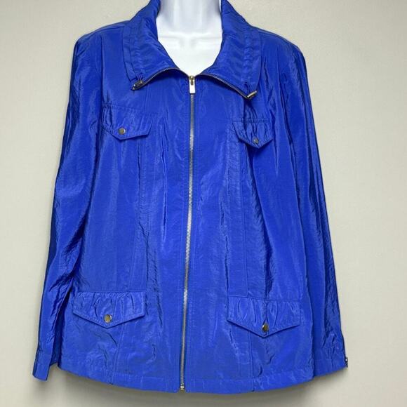 Chico's Jackets & Blazers - Zenergy Chico's Royal Blue Outdoor Gorpcore Windbreaker Jacket Womens Sz XL